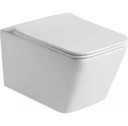 Унитаз подвесной безободковый Santi Line SL-5007MW сиденье Duroplast, микролифт, белый матовый