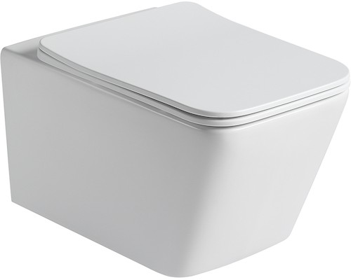 Унитаз подвесной безободковый Santi Line SL-5007MW сиденье Duroplast, микролифт, белый матовый