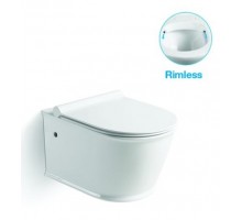 Унитаз подвесной безободковый Santi Line SL-5009 сиденье Duroplast, микролифт, белый глянец