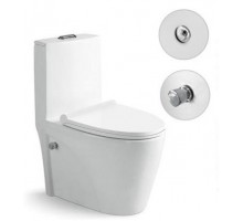 Напольный унитаз SantiLine SL-5012SM-BD со встроенным смесителем и функцией биде + крышка