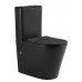 Унитаз напольный безободковый Tornado Santi Line SL-5026MB сиденье Duroplast, микролифт, арматура GEBERIT, черный матовый