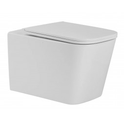 Унитаз подвесной безободковый Tornado Santi Line SL-5027 сиденье Duroplast, микролифт, белый глянец