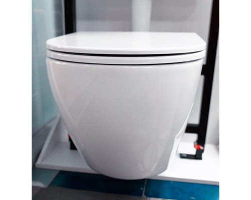 Подвесной унитаз Caprigo Vittoria V-1093 с крышкой плавного опускания (цвет белый) смыв торнадо