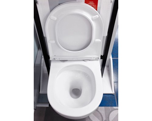 Подвесной унитаз Caprigo Vittoria V-1093 с крышкой плавного опускания (цвет белый) смыв торнадо