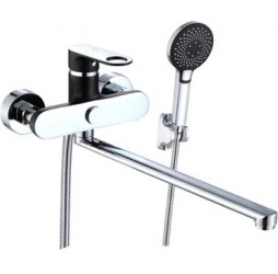 Смеситель для ванны и душа из латуни с лейкой и шлангом Vieir V043541 