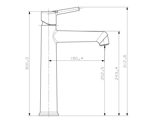 Смеситель для умывальника Vieir V103513С черный