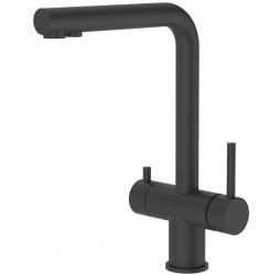 Vieir Смеситель кухонный под фильтр ( 2 воды)  (черный матовый ) V15036C