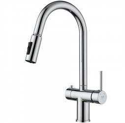 Vieir Смеситель кухонный под фильтр ( 2 воды) вытяжная лейка (хром ) V15060