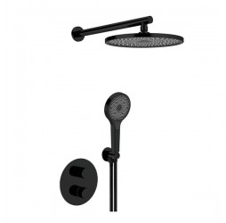 Vieir Душевая система 2 режима термостатическая без излива  встраиваемая (черный матовый ) V25003-2C