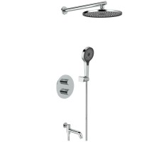 Vieir Душевая система 3 режима термостатическая с поворотным изливом встраиваемая (хром ) V25003-3