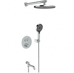Vieir Душевая система 3 режима  GO CLICKтермостатическая с поворотным изливом встраиваемая (хром ) V25005-3