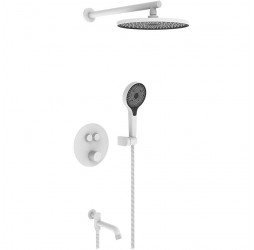 Vieir Душевая система 3 режима  GO CLICKтермостатическая с поворотным изливом встраиваемая (белый ) V25005-3F