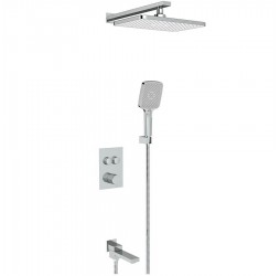 Vieir Душевая система 3 режима  GO CLICKтермостатическая с поворотным изливом встраиваемая (хром ) V25006-3