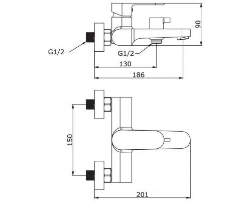 Vieir Смеситель для ванны  (Gold Brushed ) V283531S