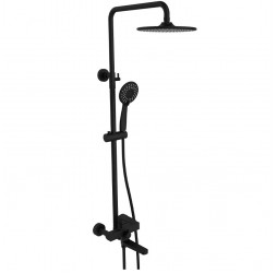 Vieir Душевая система 3 режима с поворотным изливом  наружного монтажа (черный матовый ) V283562C