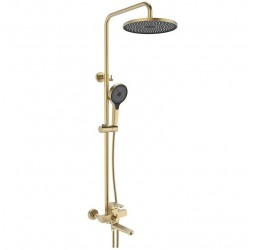 Vieir Душевая система 3 режима с поворотным изливом  наружного монтажа (Gold Brushed ) V283562S