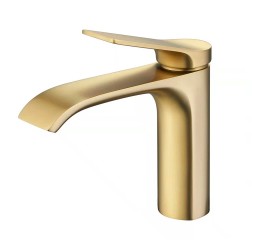 Смеситель для умывальника Vieir V343511S матовое золото