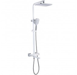 Vieir Душевая система 3 режима термостатическая  с поворотным изливом наружного монтажа (белый ) V393561F