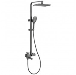 Vieir Душевая система 3 режима с поворотным изливом  наружного монтажа (оружейная сталь ) V393562G