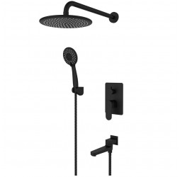 Vieir Душевая система 3 режима с поворотным изливом  встраиваемая (черный матовый ) V283563C