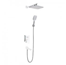 Vieir Душевая система 3 режима с поворотным изливом  встраиваемая (белый/хром ) V393563F