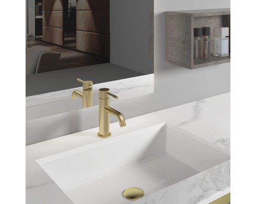 Vieir Смеситель для умывальника, низкий (Gold Brushed ) V402511S
