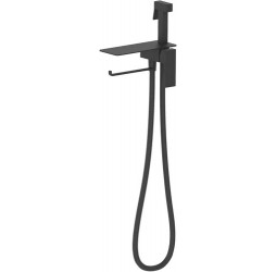 Vieir Смеситель биде, встройка с полкой и держателем полотенца (черный матовый ) V393052C