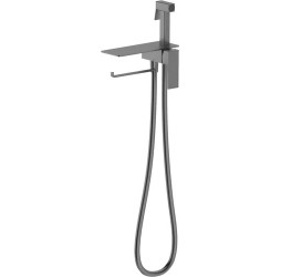 Vieir Смеситель биде, встройка с полкой и держателем полотенца (оружейная сталь ) V393052G