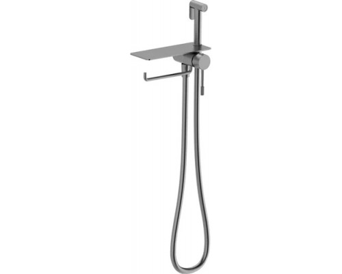 Vieir Смеситель биде, встройка с полкой и держателем полотенца (оружейная сталь ) V403052G