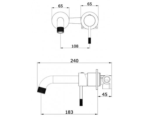 Vieir Смеситель для умывальника, встраиваемый (розовое золото) V403513R