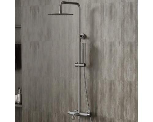 Vieir Душевая система 3 режима с изливом наружного монтажа (оружейная сталь ) V403562G