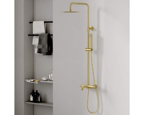 Vieir Душевая система 3 режима с изливом наружного монтажа (Gold Brushed ) V403562S