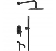 Vieir Душевая система 3 режима с поворотным изливом  встраиваемая (черный матовый ) V403564C