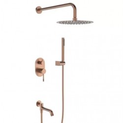 Vieir Душевая система 3 режима с поворотным изливом  встраиваемая (розовое золото ) V403564R