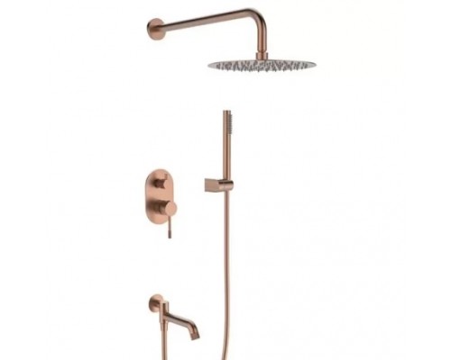 Vieir Душевая система 3 режима с поворотным изливом  встраиваемая (розовое золото ) V403564R