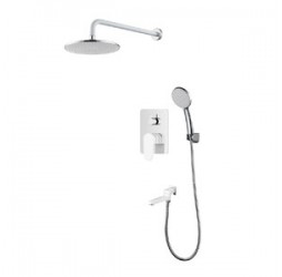 Vieir Душевая система 3 режима с поворотным изливом  встраиваемая (белый/хром ) V283563F