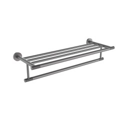 Полотенцедержатель с полкой, серый  Vieir  V5520G