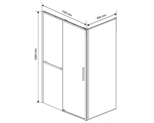 Душевой уголок Vincea Slim Soft VSR-1SS8011CLB