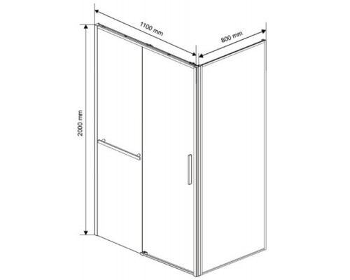 Душевой уголок Vincea Slim Soft VSR-1SS8011CLGM