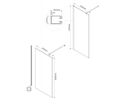 Душевая стенка Vincea Walk-In VSW-1H100CLG