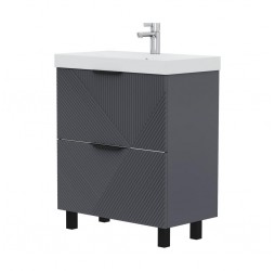 Тумба напольная VOLNA Geometry 70.2Y графит (9696) под умывальник