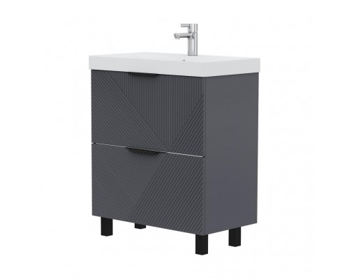 Тумба напольная VOLNA Geometry 60.2Y графит (9696) под умывальник