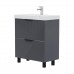 Тумба напольная VOLNA Geometry 60.2Y графит (9696) под умывальник
