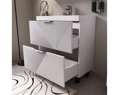 Тумба напольная VOLNA Geometry 80.2Y графит (9696) под умывальник