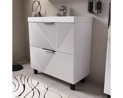 Тумба напольная VOLNA Geometry 60.2Y белая (9696) под умывальник