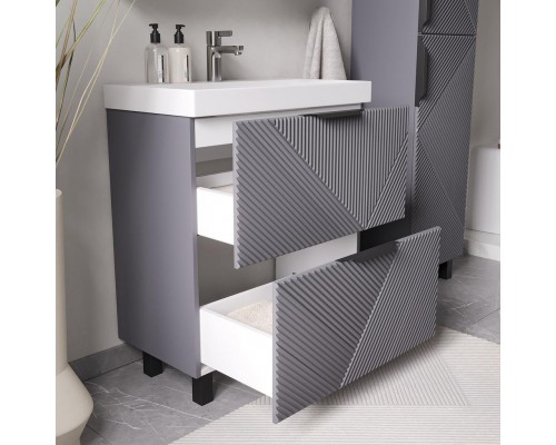 Тумба напольная VOLNA Geometry 60.2Y графит (9696) под умывальник