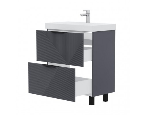 Тумба напольная VOLNA Geometry 60.2Y графит (9696) под умывальник