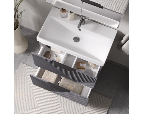 Тумба напольная VOLNA Geometry 60.2Y графит (9696) под умывальник