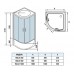 Душевая кабина Weltwasser WW 500 HALLE 802 80х80 прозрачное стекло, профиль хром матовый