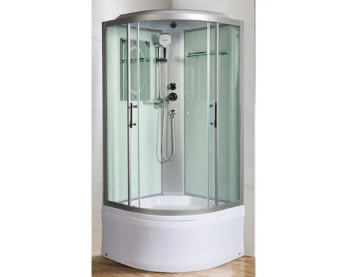 Душевая кабина Weltwasser WW 500 HALLE 1004 100х100 прозрачное стекло, профиль хром матовый